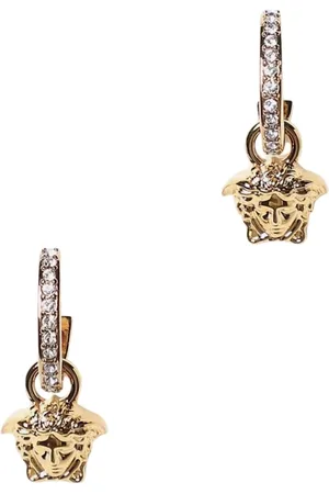 VERSACE Akcesoria, Kobieta, Żółty, ONE SIZE, Złote Kolczyki Meduzy