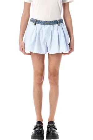 Alexander Wang Szorty, Kobieta, Niebieski, XL, Denim, Denim Band Oxford Boxer Shorts