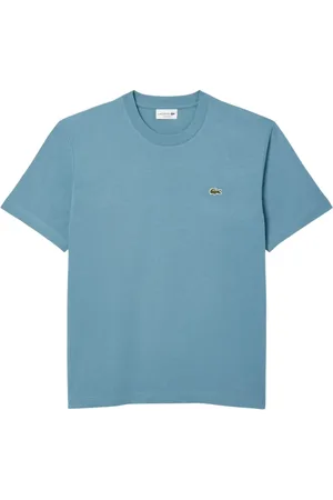 Lacoste Koszulki, Mężczyzna, Niebieski, L, Bawełna, Kultowy T-shirt - Niebiesko-Szara Bawełna