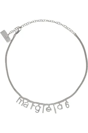Maison Margiela Akcesoria, Kobieta, Szary, ONE SIZE, Srebrny Naszyjnik z Nowoczesnym Designem