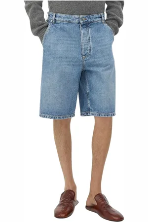 Bottega Veneta Szorty, Mężczyzna, Niebieski, M, Denim, Stylowe Szorty Jeansyowe