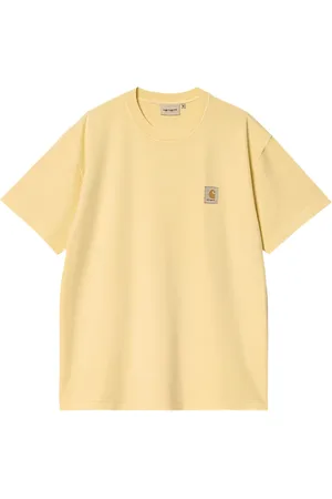 Carhartt Koszulki, Mężczyzna, Żółty, L, Bawełna, Nelson T-Shirt Air Garment Dyed