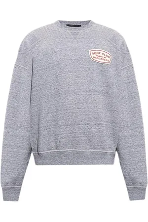 Dsquared2 Bluzy, Mężczyzna, Szary, S, Bawełniany sweter z okrągłym dekoltem