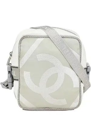 CHANEL Pre-owned, Kobieta, Biały, ONE SIZE, Nylon, Pre-owned Fabric crossbody-bags