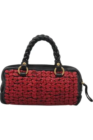 Miu Miu Pre-owned, Kobieta, Czerwony, ONE SIZE, Skóra, Pre-owned Skórzane torebki