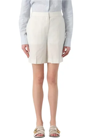 Calvin Klein Szorty, Kobieta, Beżowy, 2XS, Eleganckie Kremowe Szorty