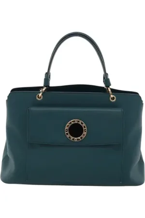 Bvlgari Pre-owned, Kobieta, Niebieski, ONE SIZE, Skóra, Pre-owned Skórzane torebki
