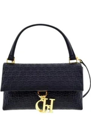 Carolina Herrera Torebki, Kobieta, Czarny, ONE SIZE, Mini Camelot Skórzana Torba