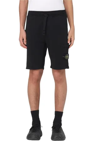 Stone Island Szorty, Mężczyzna, Czarny, S, Szare Bawełniane Spodenki Casual