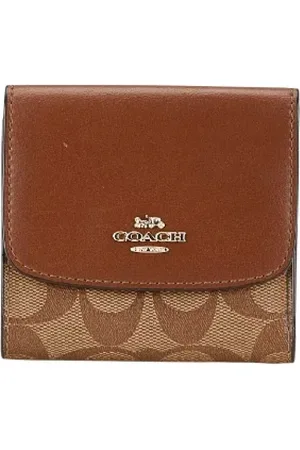 Coach Pre-owned, Kobieta, brązowy, ONE SIZE, Skóra, Pre-owned portfele płócienne