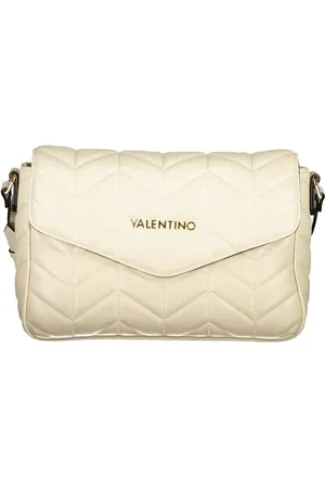 Valentino by Mario Valentino Torebki, Kobieta, Beżowy, ONE SIZE, Len, Beżowa Torebka z Regulowanym Paskiem na Ramię