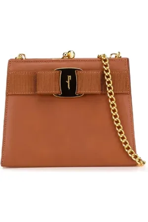Salvatore Ferragamo Pre-owned, Kobieta, brązowy, ONE SIZE, Skóra, Pre-owned skórzane torby na ramię