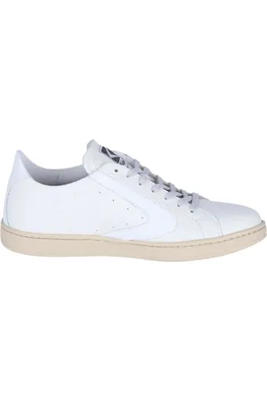 Valsport 1920 Buty, Mężczyzna, Biały, 42 EU, Białe skórzane trampki z detalami bumerangu