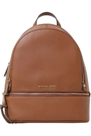 Michael Kors Torebki, Kobieta, brązowy, ONE SIZE, Czarny Skórzany Plecak z Zamkiem