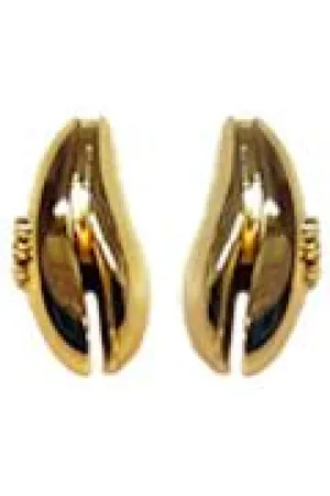 Tory Burch Akcesoria, Kobieta, Żółty, ONE SIZE, Kolczyk Fala Akcesoria
