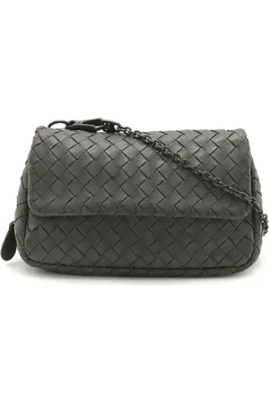 Bottega Veneta Pre-owned, Kobieta, Szary, ONE SIZE, Skóra, Pre-owned skórzane torby na ramię