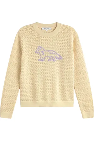 Maison Kitsuné Swetry, Kobieta, Żółty, M, Koszulka Vanilla Jersey