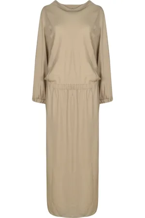 Giorgio Armani Sukienki, Kobieta, Beżowy, L, Elegancka Kolekcja Sukienek