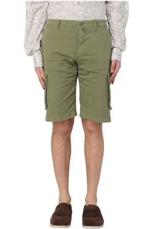 Kiton Szorty, Mężczyzna, Zielony, W38, Luksusowe Spodnie Slim-Fit z Wełny