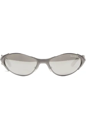 Acne Studios Akcesoria, unisex, Szary, ONE SIZE, Nylon, Srebrne Okulary przeciwsłoneczne z Soczewkami Nylonowymi
