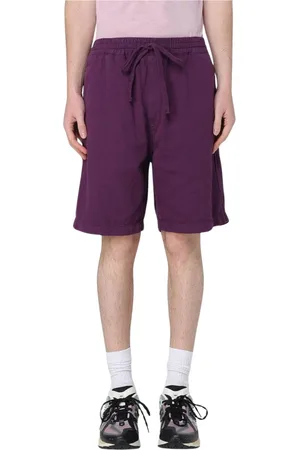 Carhartt Szorty, Mężczyzna, Fioletowy, S, Krótkie spodenki z bawełny w winie