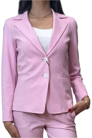 MARELLA Kurtki, Kobieta, Różowy, L, Różowy Blezer z Jerseyu Milano