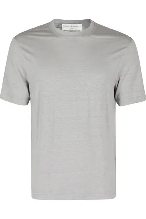 FILIPPO DE LAURENTIIS Koszulki, Mężczyzna, Szary, 3XL, T-shirt z lnu i stretch