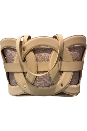 Borbonese Torebki, Kobieta, Beżowy, ONE SIZE, Elegancka Torba na Ramię w Czarnym Kolorze