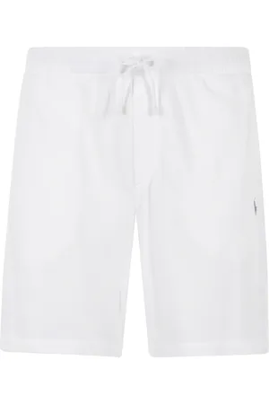 Ralph Lauren Szorty, Mężczyzna, Biały, M, Białe Track Shorts z Elastycznym Pasem