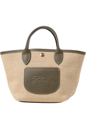Longchamp Torebki, Kobieta, Zielony, ONE SIZE, Len, Raffia Small Tote Torba