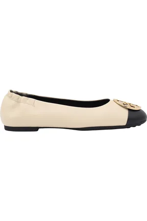 Tory Burch Buty, Kobieta, Beżowy, 37 EU, Skóra, Baleriny Claire z zakrytymi palcami