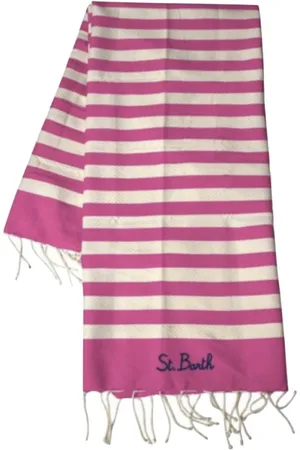 MC2 SAINT BARTH Akcesoria, unisex, Czerwony, ONE SIZE, Paskowany bawełniany ręcznik plażowy różne kolory
