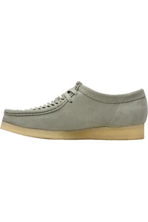 Clarks Buty, Mężczyzna, Zielony, 43 EU, Zamsz, Salvia Wełniana Wallabee Sneakers
