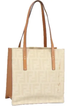 Fendi Pre-owned, Kobieta, Biały, ONE SIZE, Pre-owned Canvas handbags