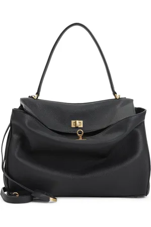 Balenciaga Torebki, Kobieta, Czarny, ONE SIZE, Len, Stylowa torba na ramię Rodeo M