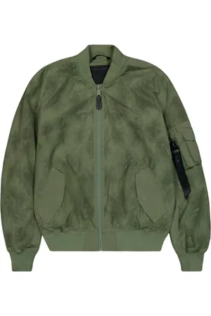 Alpha Industries Kurtki, Mężczyzna, Zielony, M, Sage Laser Cut Bomber