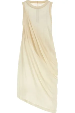 Rick Owens Koszulki, Mężczyzna, Biały, L, Anthem Tank Top Biały Bawełniany Jersey