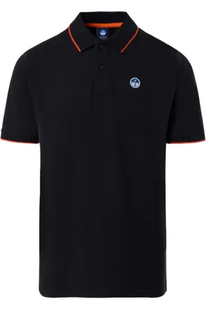 North Sails Koszulki, Mężczyzna, Czarny, XL, Bawełna, Organiczna bawełna polo z paskami