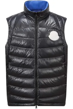 Moncler Kurtki, Mężczyzna, Niebieski, S, Niebieska kurtka puchowa z zamkiem błyskawicznym