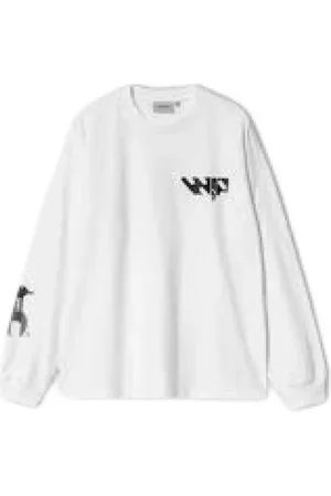 Carhartt Bluzy, Mężczyzna, Biały, S, Luźny Bawełniany T-shirt