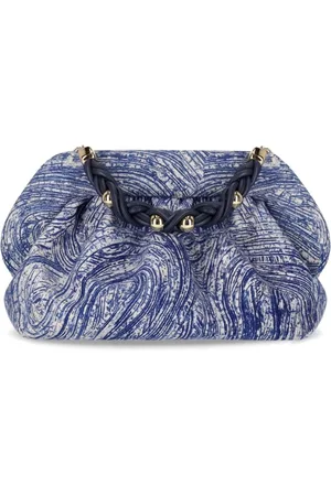 THEMOIRÈ Torebki, Kobieta, Niebieski, ONE SIZE, Torba na ramię Ocean Print Bios