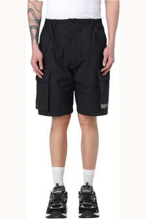 Dsquared2 Szorty, Mężczyzna, Czarny, M, Czarne Cargo Shorts z Wieloma Kieszeniami