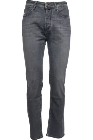 Jacob Cohen Jeansy, Mężczyzna, Szary, W32, Dżinsy Slim Fit z Szarym Stretchowym Bawełny