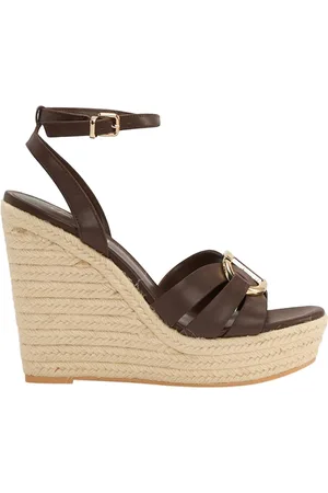 Twin-Set Buty, Kobieta, brązowy, 37 EU, Brązowe Sandały Letnie dla Kobiet