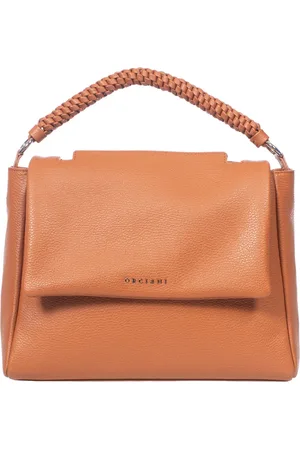 Orciani Torebki, Kobieta, brązowy, ONE SIZE, Skórzana torba na ramię z uchwytem Scooby