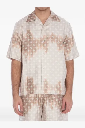 AMIRI Koszule, Mężczyzna, Beżowy, M, Koszule w stylu Tie-Dye dla mężczyzn