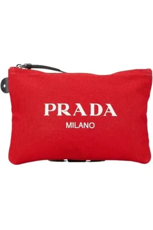 Prada Pre-owned, Kobieta, Czerwony, ONE SIZE, Skóra, Pre-owned Canvas prada-bags
