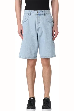 Emporio Armani Szorty, Mężczyzna, Niebieski, XS, Dżinsowe Szorty Relaxed Fit