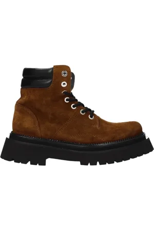 Ami Buty, Kobieta, brązowy, 39 EU, Zamsz, Zamszowe Botki na Sznurowanie
