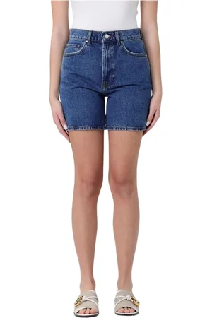 ANINE BING Szorty, Kobieta, Niebieski, W26, Niebieskie Szorty Dżinsowe Stylowy Komfort Moda
